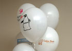 Ballonger med tryck - vita